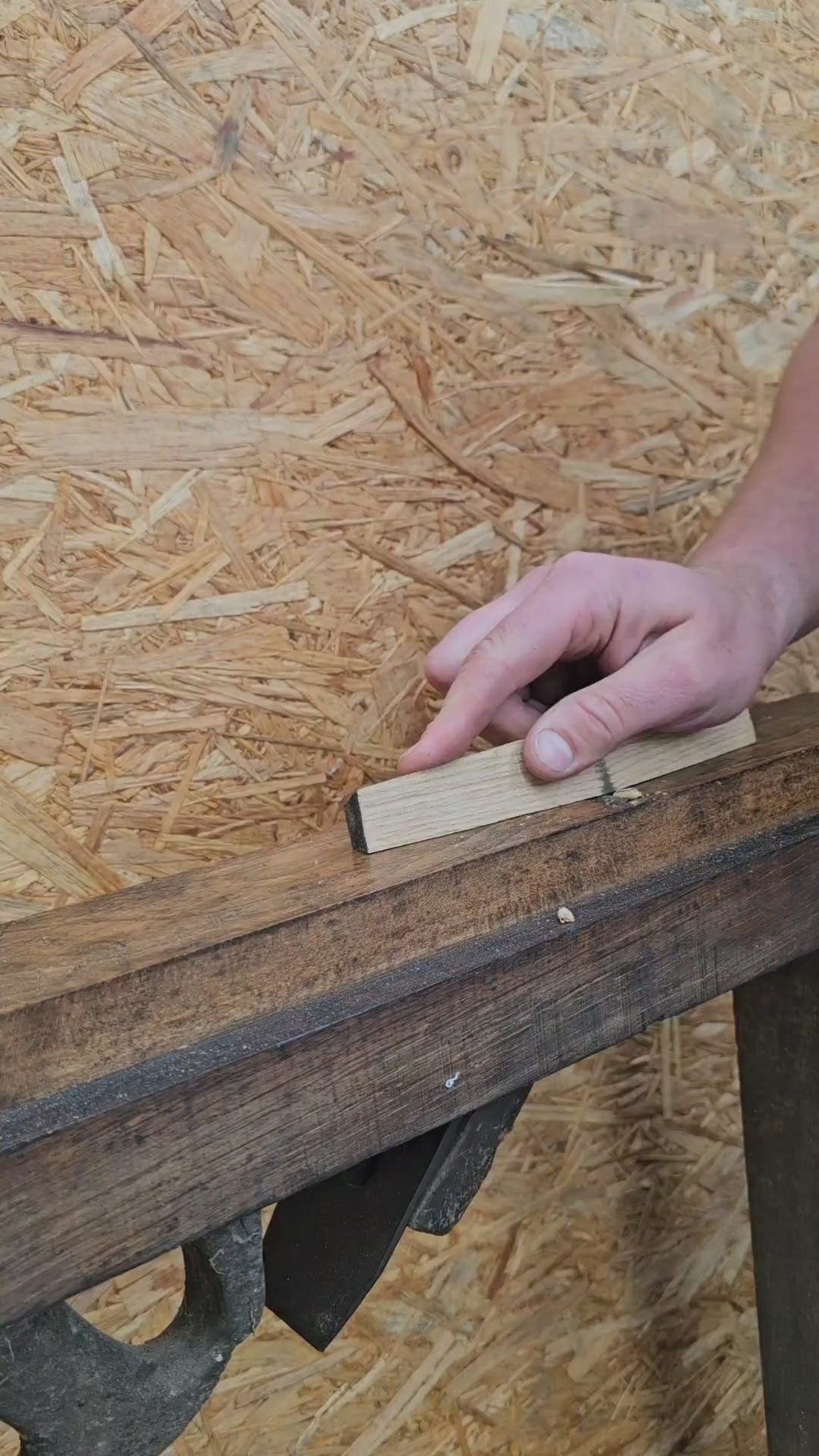 Cooper going through process of making miniature barrel ASMR 